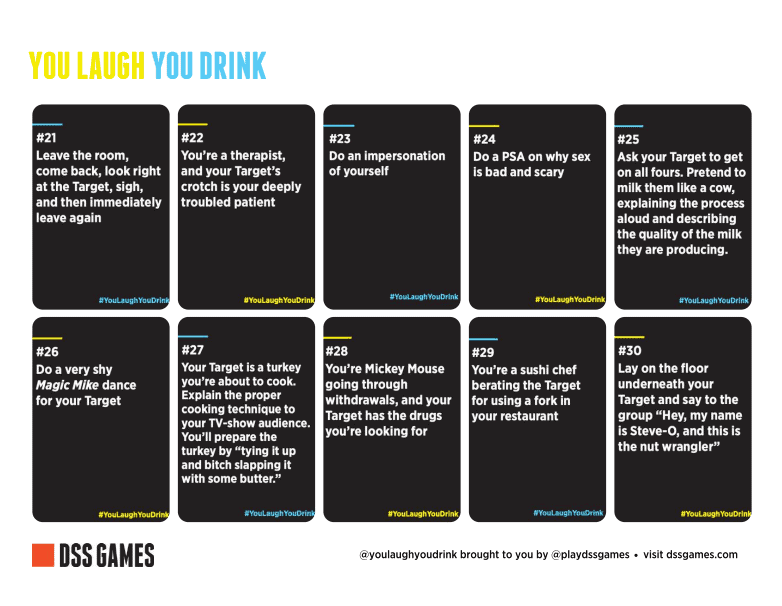 You Laugh You Drink Cards Lovely You Laugh You Drink Card Game Playable In Pdf Editioncards