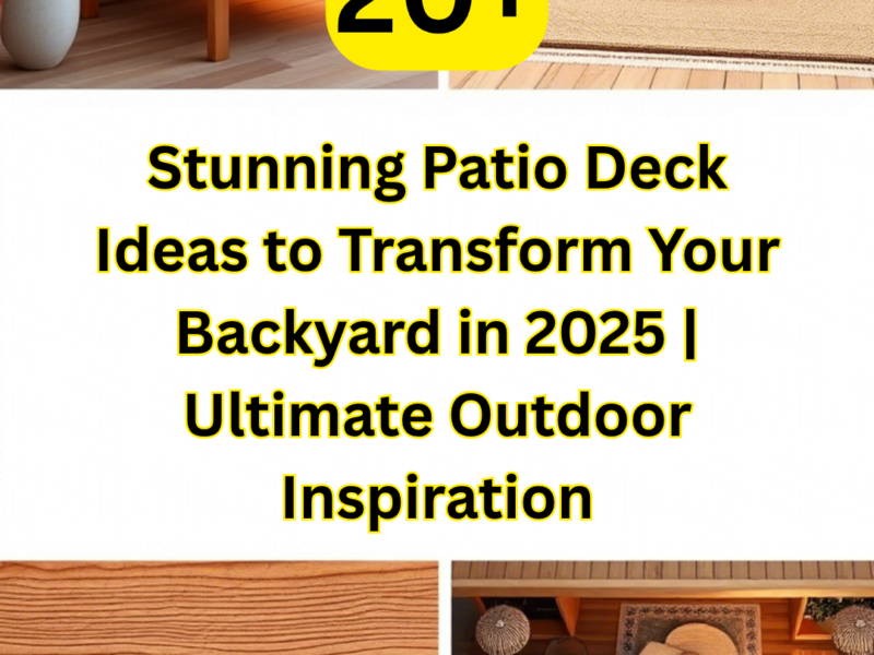 20 Stunning Patio Deck Ideas to Transform Your Backyard in 2025 Ultimate Outdoor Inspiration