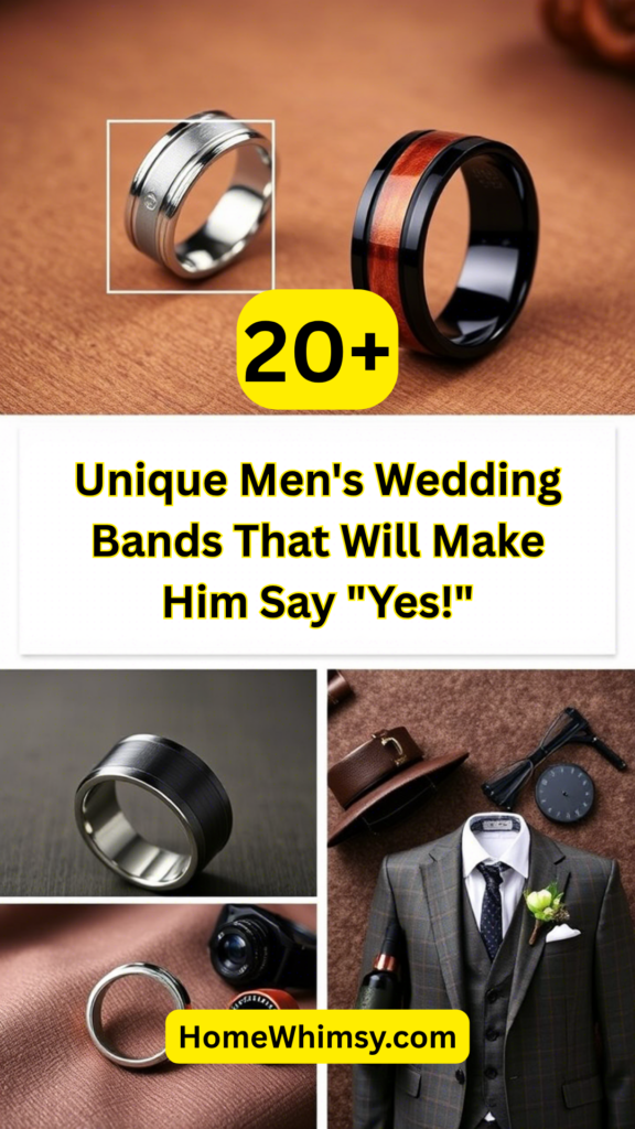 25 Unique Men's Wedding Bands That Will Make Him Say Yes!