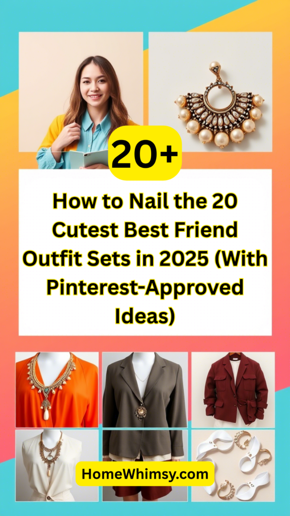 Best friend outfit sets with statement jewelry