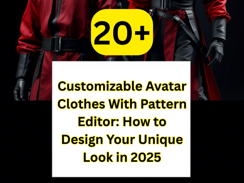 Customizable Avatar Clothes With Pattern Editor How to Design Your Unique Look in 2025