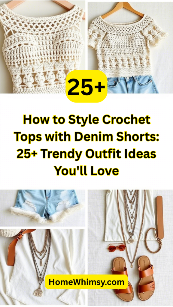 How to Style Crochet Tops with Denim Shorts 25+ Trendy Outfit Ideas You'll Love