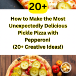 Pickle pizza topping with pepperoni